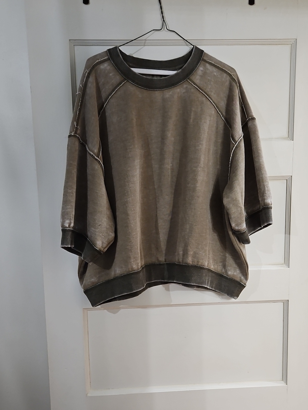 We The Free Washed Olive Crewneck Sweatshirt